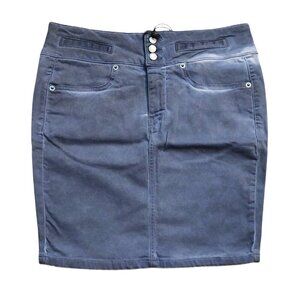 John Richmond Periwinkle Light Blue Tie-Dye Mini Pencil Skirt Sz 42 NWT